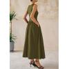 imagePRETTYGARDEN Women Maxi Dresses 2025 Summer Casual Sleeveless Patchwork Knit Tank Dress Flowy Beach Sundress Long DressArmy Green