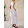 imagePRETTYGARDEN Women Maxi Dresses 2025 Summer Casual Sleeveless Patchwork Knit Tank Dress Flowy Beach Sundress Long DressBeige White