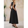 imagePRETTYGARDEN Women Maxi Dresses 2025 Summer Casual Sleeveless Patchwork Knit Tank Dress Flowy Beach Sundress Long DressBlack