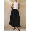 imagePRETTYGARDEN Women Maxi Dresses 2025 Summer Casual Sleeveless Patchwork Knit Tank Dress Flowy Beach Sundress Long DressBlack White