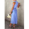 imagePRETTYGARDEN Womens 2025 Summer Satin Dress Elegant Sleeveless Mock Neck Cocktail Party Maxi DressesBlue