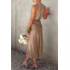 imagePRETTYGARDEN Womens 2025 Summer Satin Dress Elegant Sleeveless Mock Neck Cocktail Party Maxi DressesChampagne