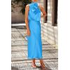 imagePRETTYGARDEN Womens 2025 Summer Satin Dress Elegant Sleeveless Mock Neck Cocktail Party Maxi DressesSky Blue