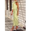 imagePRETTYGARDEN Womens 2025 Summer Satin Dress Elegant Sleeveless Mock Neck Cocktail Party Maxi DressesTender Green