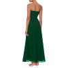 imagePRETTYGARDEN Womens Strapless Wedding Guest Dresses 2025 Summer Trendy Elegant Smocked Tube Top Maxi Long Flowy SundressDark Green