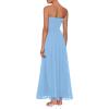 imagePRETTYGARDEN Womens Strapless Wedding Guest Dresses 2025 Summer Trendy Elegant Smocked Tube Top Maxi Long Flowy SundressLight Blue