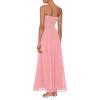 imagePRETTYGARDEN Womens Strapless Wedding Guest Dresses 2025 Summer Trendy Elegant Smocked Tube Top Maxi Long Flowy SundressPink