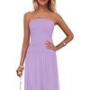 imagePRETTYGARDEN Womens Strapless Wedding Guest Dresses 2025 Summer Trendy Elegant Smocked Tube Top Maxi Long Flowy SundressPurple