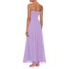 imagePRETTYGARDEN Womens Strapless Wedding Guest Dresses 2025 Summer Trendy Elegant Smocked Tube Top Maxi Long Flowy SundressPurple