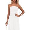 imagePRETTYGARDEN Womens Strapless Wedding Guest Dresses 2025 Summer Trendy Elegant Smocked Tube Top Maxi Long Flowy SundressWhite