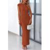 imagePRETTYGARDEN Womens Summer Formal Maxi Dresses Sleeveless One Shoulder Bodycon Ruched Slit Mesh Wedding Guest Cocktail DressCaramel