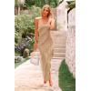 imagePRETTYGARDEN Womens Summer Long Formal Cocktail Dress 2025 Strapless Tube Asymmetrical Ruffle Maxi Bodycon Party DressesApricot