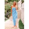 imagePRETTYGARDEN Womens Summer Long Formal Cocktail Dress 2025 Strapless Tube Asymmetrical Ruffle Maxi Bodycon Party DressesLight Blue