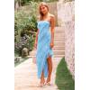 imagePRETTYGARDEN Womens Summer Long Formal Cocktail Dress 2025 Strapless Tube Asymmetrical Ruffle Maxi Bodycon Party DressesLight Blue