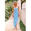 imagePRETTYGARDEN Womens Summer Long Formal Cocktail Dress 2025 Strapless Tube Asymmetrical Ruffle Maxi Bodycon Party DressesLight Blue