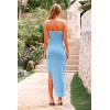 imagePRETTYGARDEN Womens Summer Long Formal Cocktail Dress 2025 Strapless Tube Asymmetrical Ruffle Maxi Bodycon Party DressesLight Blue