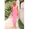 imagePRETTYGARDEN Womens Summer Long Formal Cocktail Dress 2025 Strapless Tube Asymmetrical Ruffle Maxi Bodycon Party DressesLight Pink