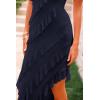 imagePRETTYGARDEN Womens Summer Long Formal Cocktail Dress 2025 Strapless Tube Asymmetrical Ruffle Maxi Bodycon Party DressesNavy