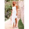 imagePRETTYGARDEN Womens Summer Long Formal Cocktail Dress 2025 Strapless Tube Asymmetrical Ruffle Maxi Bodycon Party DressesWhite
