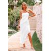 imagePRETTYGARDEN Womens Summer Long Formal Cocktail Dress 2025 Strapless Tube Asymmetrical Ruffle Maxi Bodycon Party DressesWhite
