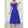 imagePRETTYGARDEN Womens Summer Off Shoulder Sleeveless Midi Dress Cocktail A Line Flowy Wedding Guest Dresses with PocketsRoyal Blue