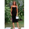 imagePRETTYGARDEN Womens Sexy Midi Bodycon Dress 2025 Summer Spaghetti Strap Sleeveless Knit Party Tight Fitted DressesBlack