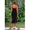 imagePRETTYGARDEN Womens Sexy Midi Bodycon Dress 2025 Summer Spaghetti Strap Sleeveless Knit Party Tight Fitted DressesBlack