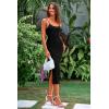 imagePRETTYGARDEN Womens Sexy Midi Bodycon Dress 2025 Summer Spaghetti Strap Sleeveless Knit Party Tight Fitted DressesBlack