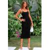 imagePRETTYGARDEN Womens Sexy Midi Bodycon Dress 2025 Summer Spaghetti Strap Sleeveless Knit Party Tight Fitted DressesBlack