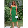 imagePRETTYGARDEN Womens Sexy Midi Bodycon Dress 2025 Summer Spaghetti Strap Sleeveless Knit Party Tight Fitted DressesGreen