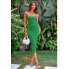 imagePRETTYGARDEN Womens Sexy Midi Bodycon Dress 2025 Summer Spaghetti Strap Sleeveless Knit Party Tight Fitted DressesGreen