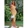 imagePRETTYGARDEN Womens Sexy Midi Bodycon Dress 2025 Summer Spaghetti Strap Sleeveless Knit Party Tight Fitted DressesLight Khaki