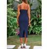 imagePRETTYGARDEN Womens Sexy Midi Bodycon Dress 2025 Summer Spaghetti Strap Sleeveless Knit Party Tight Fitted DressesNavy