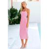 imagePRETTYGARDEN Womens Sexy Midi Bodycon Dress 2025 Summer Spaghetti Strap Sleeveless Knit Party Tight Fitted DressesPink