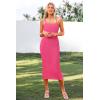 imagePRETTYGARDEN Womens Sexy Midi Bodycon Dress 2025 Summer Spaghetti Strap Sleeveless Knit Party Tight Fitted DressesRose Red
