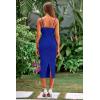 imagePRETTYGARDEN Womens Sexy Midi Bodycon Dress 2025 Summer Spaghetti Strap Sleeveless Knit Party Tight Fitted DressesRoyal Blue