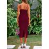 imagePRETTYGARDEN Womens Sexy Midi Bodycon Dress 2025 Summer Spaghetti Strap Sleeveless Knit Party Tight Fitted DressesWine Red