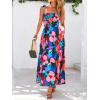 imagePRETTYGARDEN Womens Summer Dresses Floral Sleeveless Smocked Maxi Dress Boho Spaghetti Strap A Line Flowy Beach Long SundressFloral Black