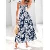 imagePRETTYGARDEN Womens Summer Dresses Floral Sleeveless Smocked Maxi Dress Boho Spaghetti Strap A Line Flowy Beach Long SundressFloral Navy