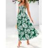 imagePRETTYGARDEN Womens Summer Dresses Floral Sleeveless Smocked Maxi Dress Boho Spaghetti Strap A Line Flowy Beach Long SundressGreen Flower