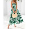 imagePRETTYGARDEN Womens Summer Dresses Floral Sleeveless Smocked Maxi Dress Boho Spaghetti Strap A Line Flowy Beach Long SundressGreen Flower