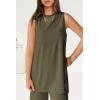 imagePRETTYGARDEN Womens 2 Piece Lounge Set 2025 Summer Casual Loose Tank Top Wide Leg Pants Matching Travel Outfits TracksuitArmy Green