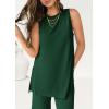 imagePRETTYGARDEN Womens 2 Piece Lounge Set 2025 Summer Casual Loose Tank Top Wide Leg Pants Matching Travel Outfits TracksuitDark Green