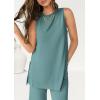 imagePRETTYGARDEN Womens 2 Piece Lounge Set 2025 Summer Casual Loose Tank Top Wide Leg Pants Matching Travel Outfits TracksuitFruit Green