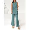 imagePRETTYGARDEN Womens 2 Piece Lounge Set 2025 Summer Casual Loose Tank Top Wide Leg Pants Matching Travel Outfits TracksuitFruit Green