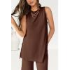 imagePRETTYGARDEN Womens 2 Piece Lounge Set 2025 Summer Casual Loose Tank Top Wide Leg Pants Matching Travel Outfits TracksuitLight Coffee