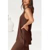 imagePRETTYGARDEN Womens 2 Piece Lounge Set 2025 Summer Casual Loose Tank Top Wide Leg Pants Matching Travel Outfits TracksuitLight Coffee