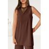 imagePRETTYGARDEN Womens 2 Piece Lounge Set 2025 Summer Casual Loose Tank Top Wide Leg Pants Matching Travel Outfits TracksuitLight Coffee