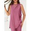 imagePRETTYGARDEN Womens 2 Piece Lounge Set 2025 Summer Casual Loose Tank Top Wide Leg Pants Matching Travel Outfits TracksuitPink