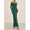 imagePRETTYGARDEN Womens Off The Shoulder Bodycon Maxi Dress Long Sleeve Mesh Elegant Party Formal Wedding Guest DressesGreen